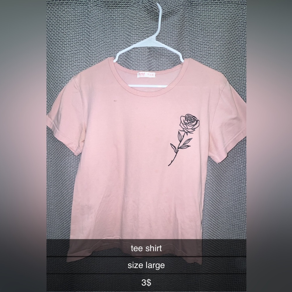 Pink rowme tee shirt size large
